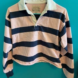 Abercrombie cropped rugby shirt